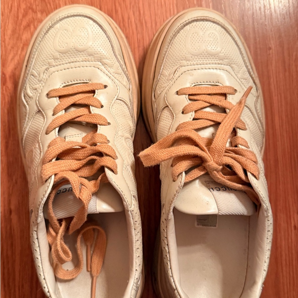 Gucci Cream and Tan Women's Sneakers